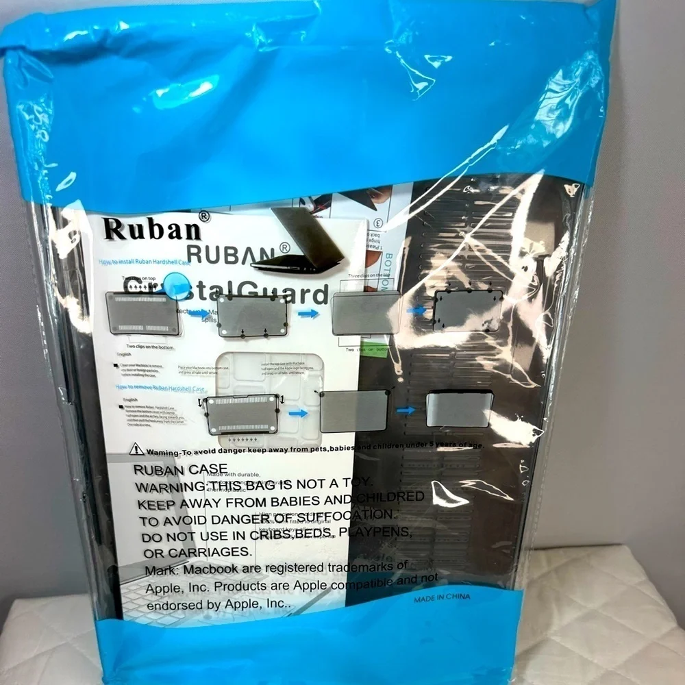 RUBAN Case For MacBook Pro 15 inch HardShell Plastic Guard Keypad Cover